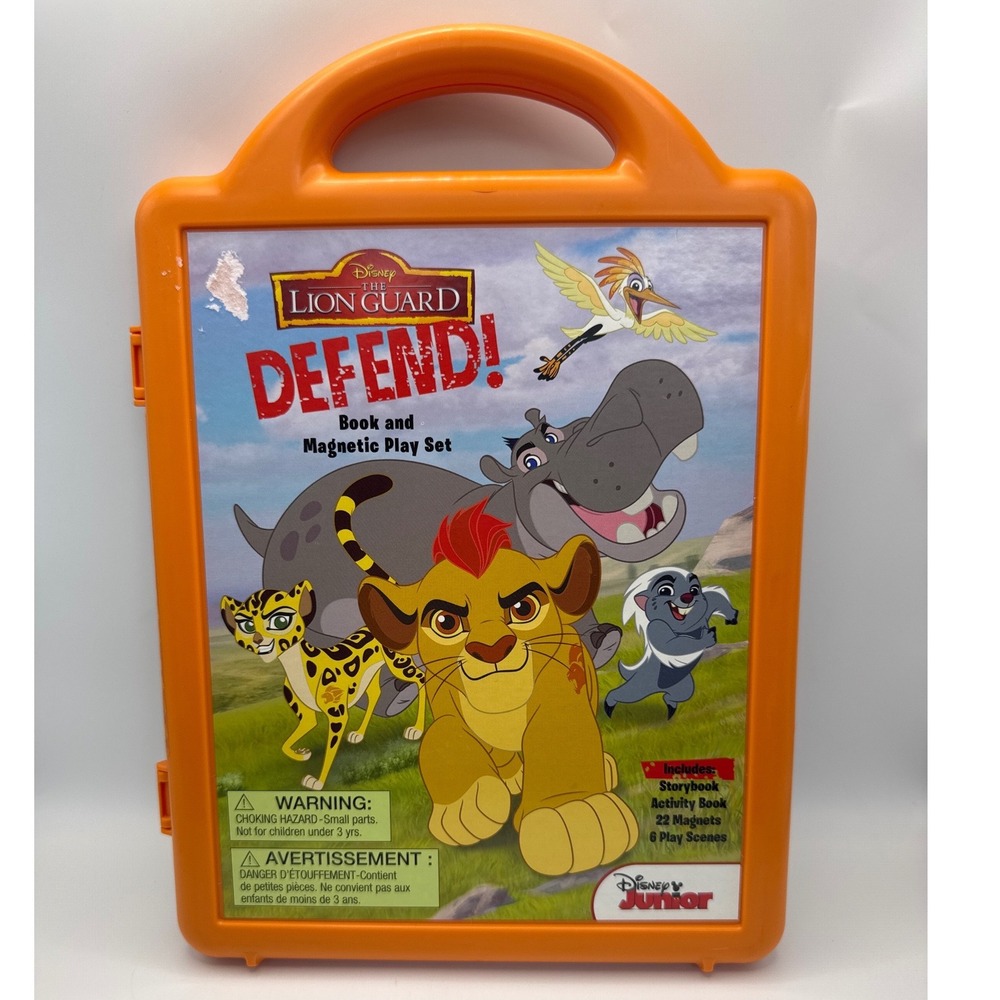 Disney The Lion Guard Defend Book and Magnetic Play Set 21 Magnets 6 Scenes Case - Picture 2 of 9
